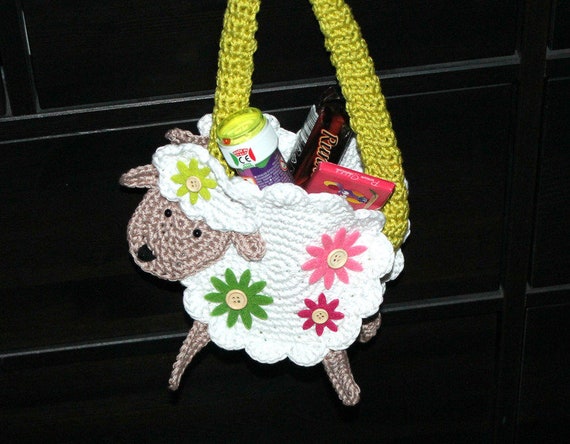 Häkelanleitung Lammkorb mit Blumen