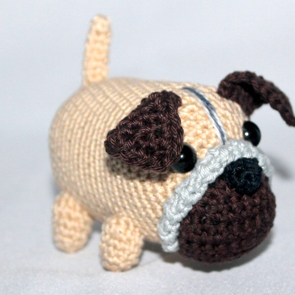 Vincent the mini Pug crochet pattern