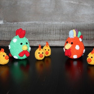 crazy chicken family crochet pattern
