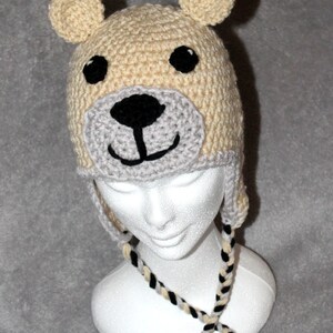 crochet pattern teddy icebear cap in three different sizes image 3