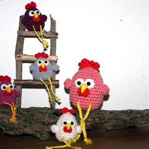 Eggy chicken Bunch crochet pattern german version