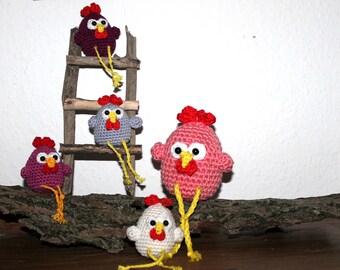 Eggy chicken Bunch crochet pattern german version