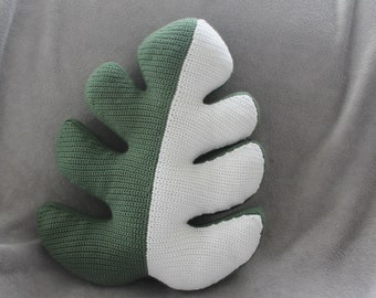 Modèle de crochet d'oreiller Monstera version allemande et anglaise