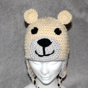 crochet pattern teddy icebear cap in three different sizes image 2