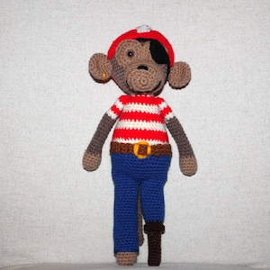 Crochet pattern pirate monkey