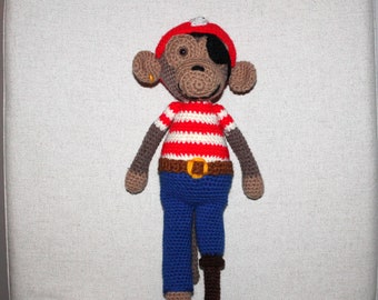 Crochet pattern pirate monkey