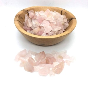 Rose Quartz Pink Crystal Gemstone Rough Tumbled Chips Small 50-250 Grams