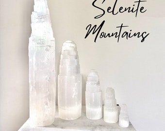 Selenite Mountain For Clarity 2” or 4" Tower