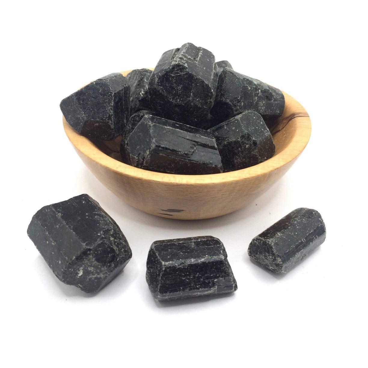 Black tourmaline small rough natural raw stone 1cm - 3cm
