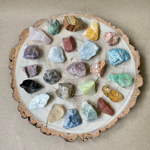 Raw Gemstone Advent Calendar Natural Rough Stones 12 or 24 Stones Christmas  - Etsy