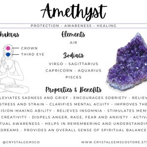 Amethyst Purple Tumbled Stones 20-30mm Pisces-Positivity image 3