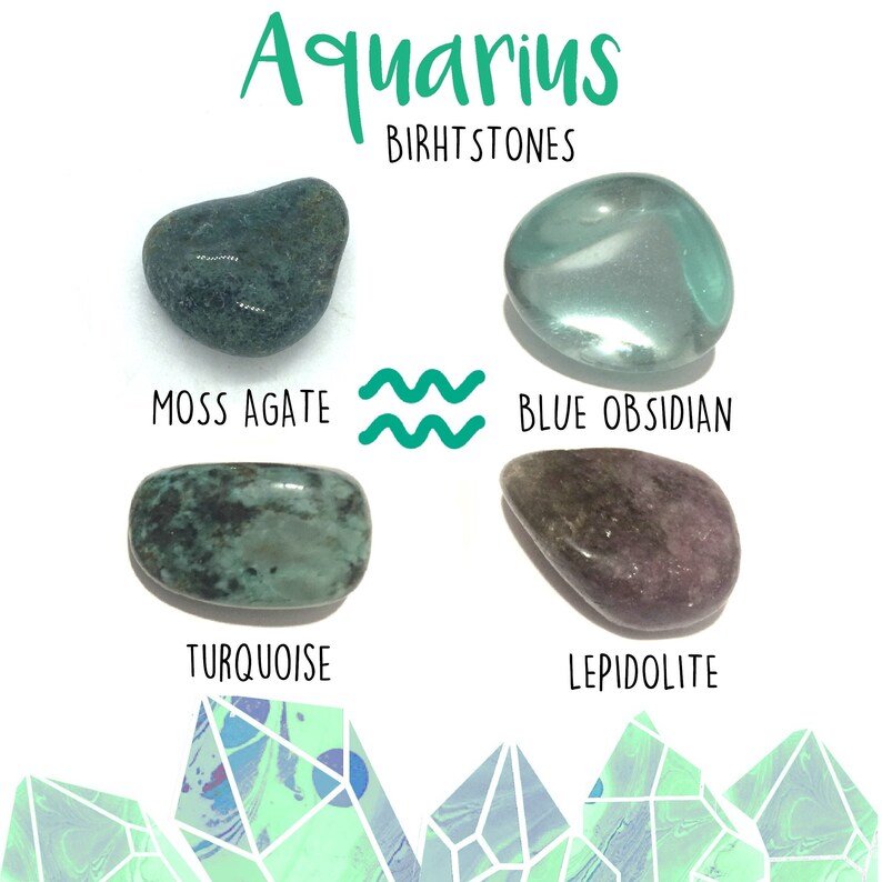 Aquarius Birthstone Gemstone Kit 20 January 18 February 4 Etsy