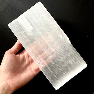 Extra Large Natural Selenite Plate For Charging Crystals & Clarity 20cm