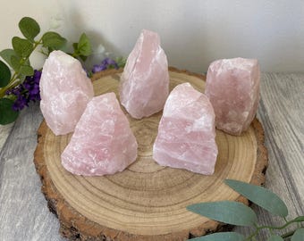 Rough Rose Quartz Tower – Natural Love & Heart Healing Crystal Point