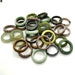 Gemstone rings solid band difference sizes