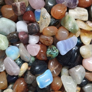 Mixed bag of chipped broken or damaged tumbled stones 250g