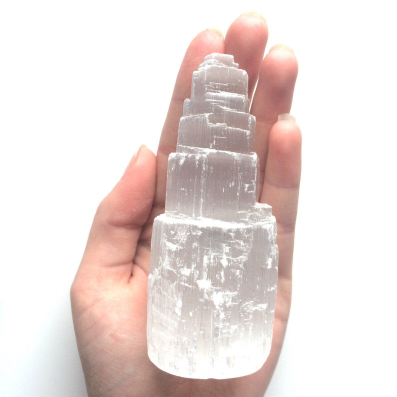 Selenite Mountain For Clarity 2 or 4 Tower image 2