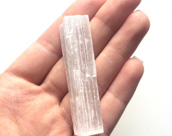 Selenite Stick Mineral Wand Small 5cm Long For Cleansing The Aura