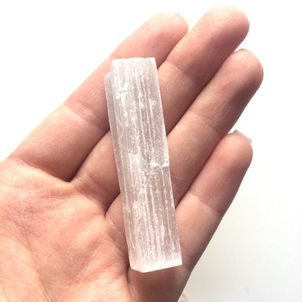 Selenite Stick Mineral Wand Small 5cm Long For Cleansing The Aura