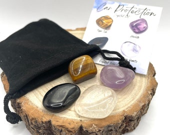 Car crystal kit tumbledstone gemstones gift set with information sheet