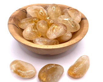 Citrine Tumbled Stone 20-30mm Happiness Charka