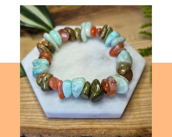 Fertility & Healing Crystal Bracelet – Amazonite, Carnelian and  Unakite – Emotional Balance Jewellery