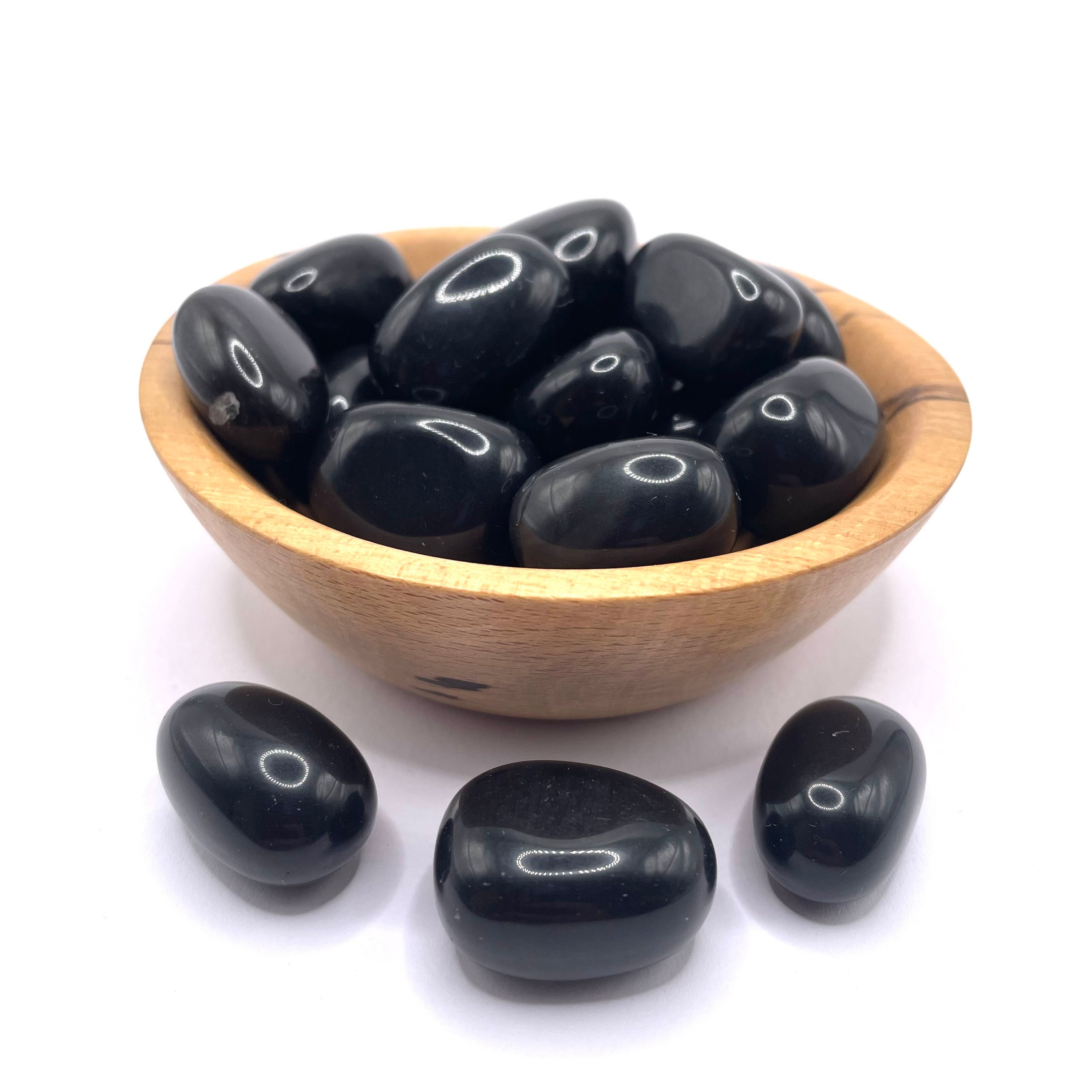 Black Obsidian Tumbled Stone 20-30mm Gemini - Etsy