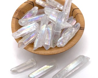 Angel Aura Quartz crystal point 1.5" - 2"