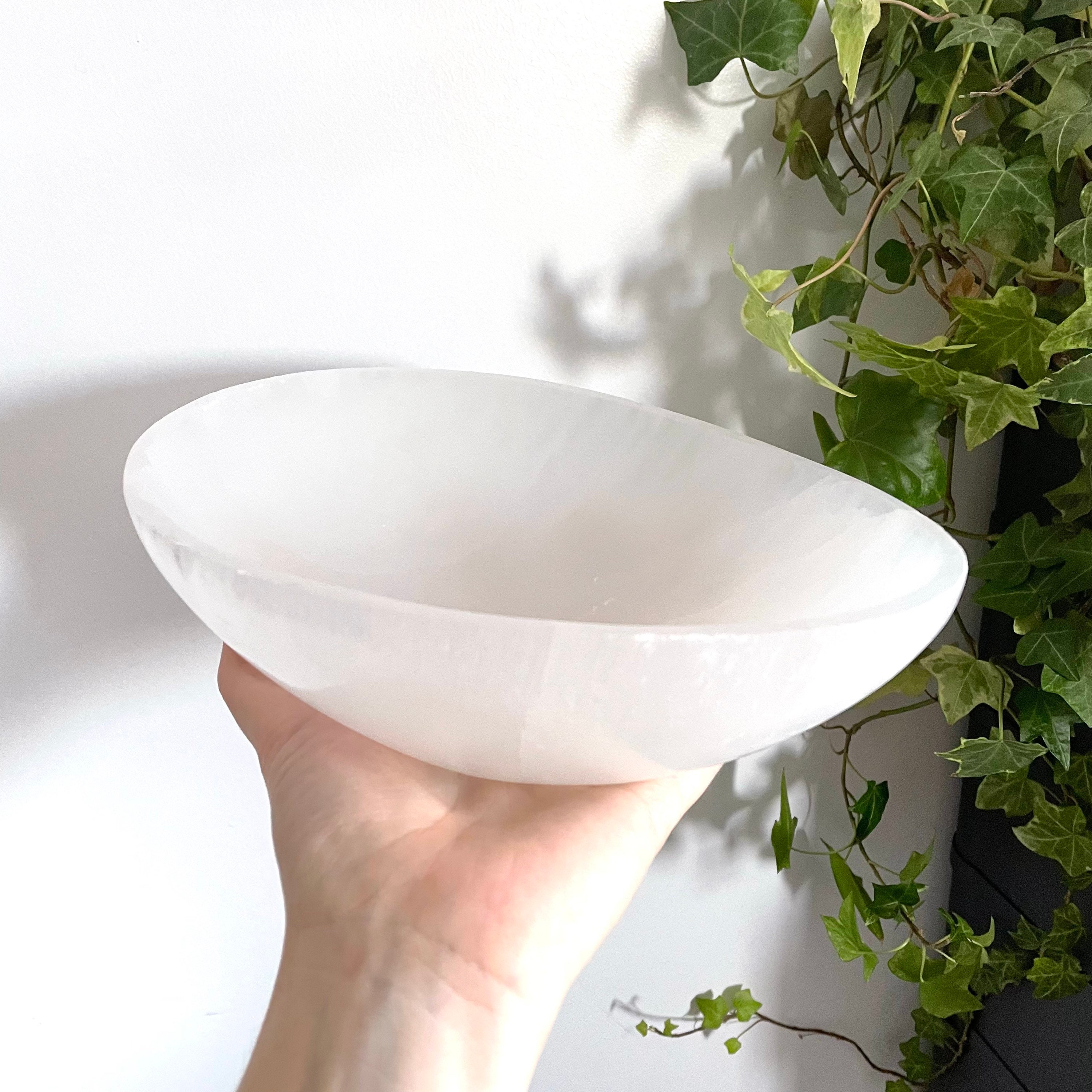 Extra Large Selenite Shaped Bowl Natural for Charging Crystals Etsy UK