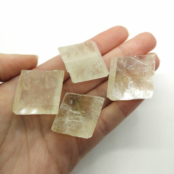 Optical calcite raw iceland spar natural one stone 1''