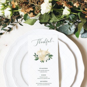 Wedding Menu Template, Modern Menu cards Template, Minimal menu Template, Wedding Menu  printable, Simple Menu printable, Party Menu, PK18