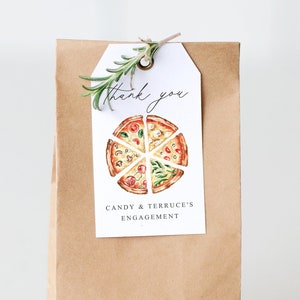 Pizza Thank You Tags, Love and pizza Gift Tags, Pizza party Favors Labels, Pizza Party Thank You Tags, Rehearsal Dinner Pizza Favor Tag, PZ1