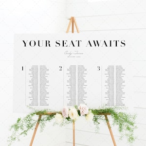 Banquet Long Tables Seating Chart Template,Editable Imperial Tables Seating Chart, Printable Seating Plan Long Tables, Instant Download ZL16