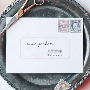 Address Label Template Minimal, 2X4 Editable Address Label Template, Modern Shipping Label Address Envelope Addressing INSTANT DOWNLOAD M20