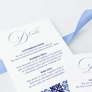 Italian Blue Tile Wedding Invitation, Portuguese Tiles Watercolor invitation Template, Mediterranean Tiles Invitation, INSTANT DOWNLOAD MJ20 image 6