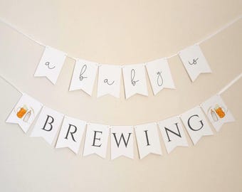 Mall för banner med öltema för en bebis, babyshower med öltema, girlang för babyshowerfest med öltema, BB25