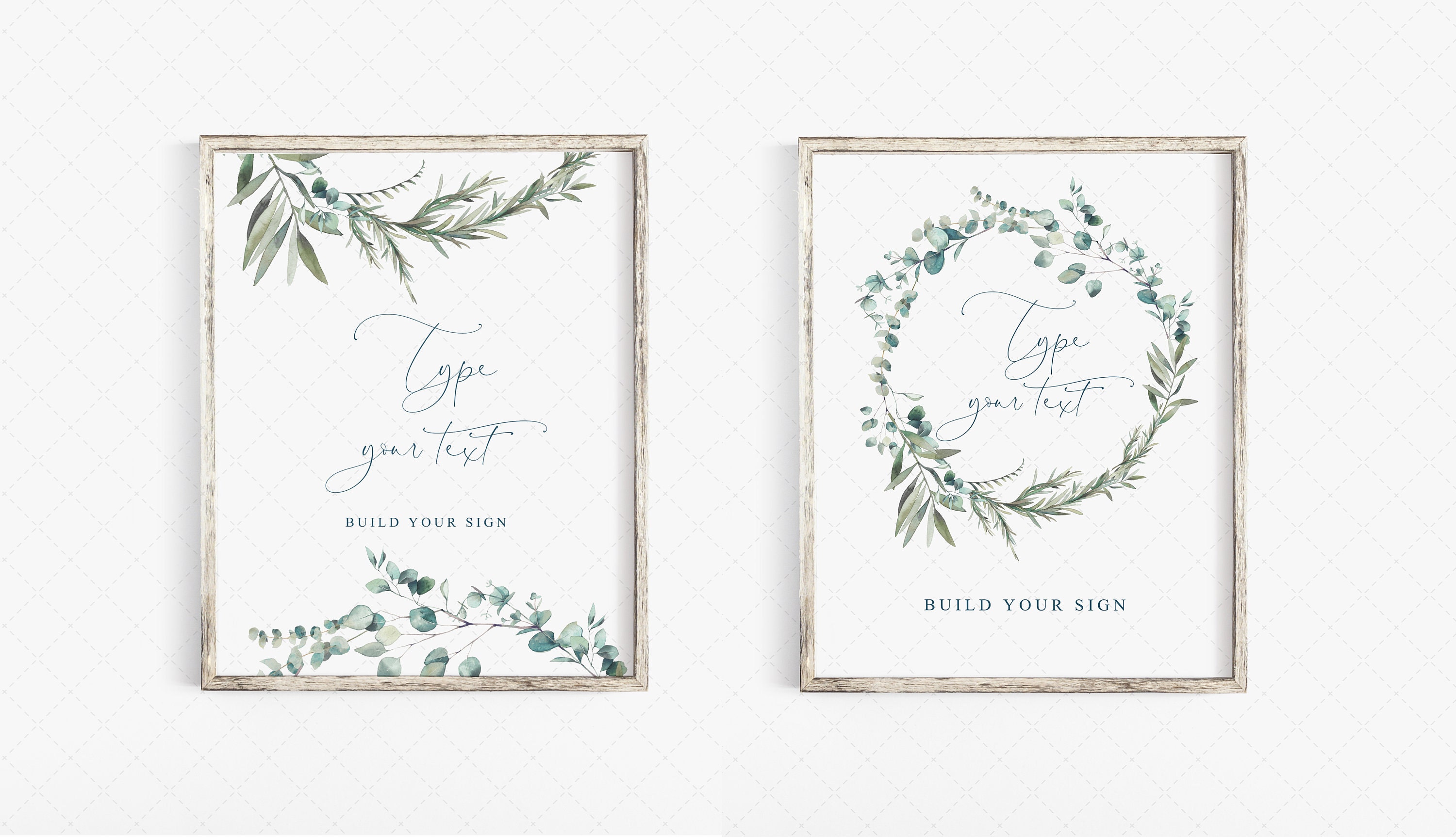 Eucalyptus Wedding Sign Template Editable Sign Favor Sign | Etsy