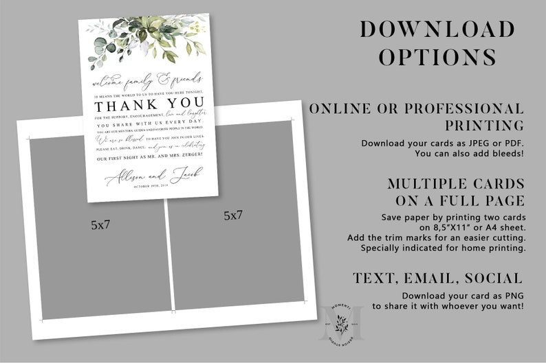 Wedding Thank You Note Template