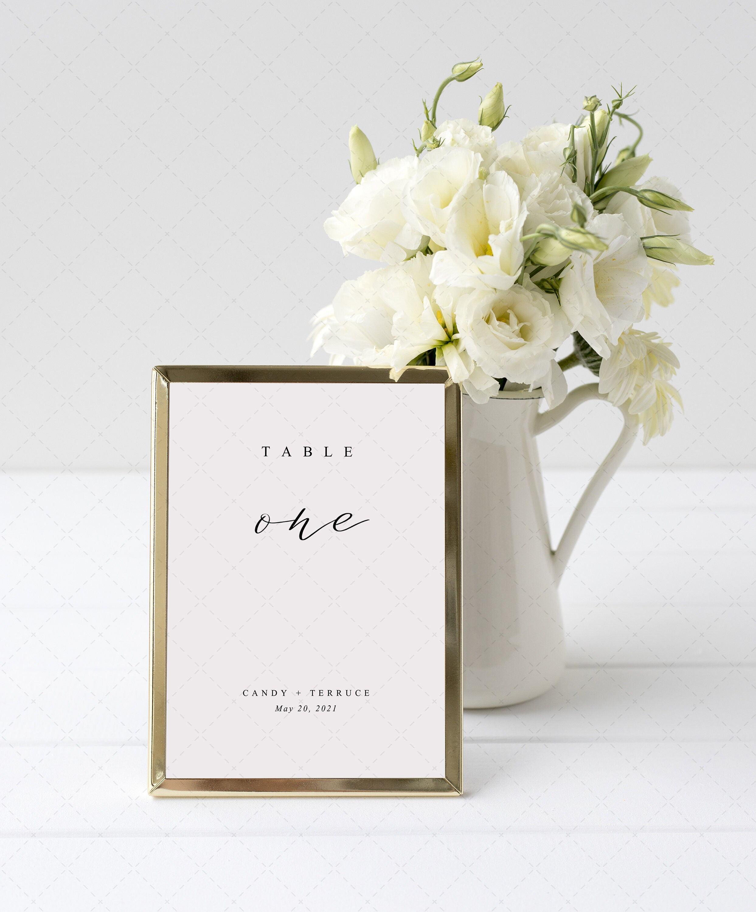 Table Numbers Template Minimal Table Numbers Sign Printable | Etsy