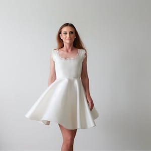 Civil Wedding Dress – Perfect for Brides Seeking Elegance and Simplicity. Short party dress