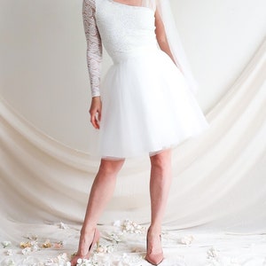 Wedding dress silk and lace