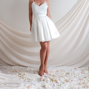 Wedding dress silk and lace