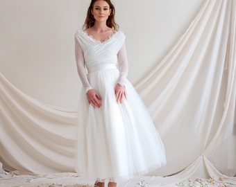 Wedding dress silk and lace