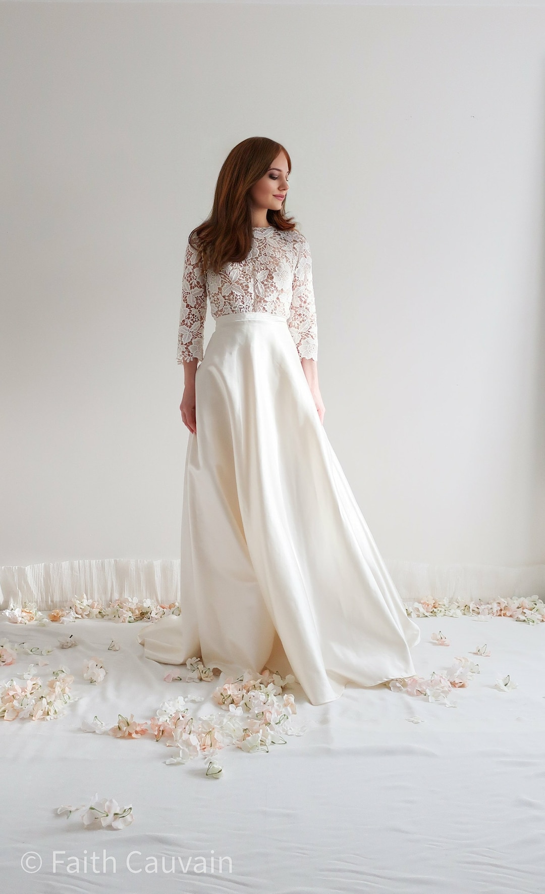 Robe de mariée princesse Robe champagne nacrée