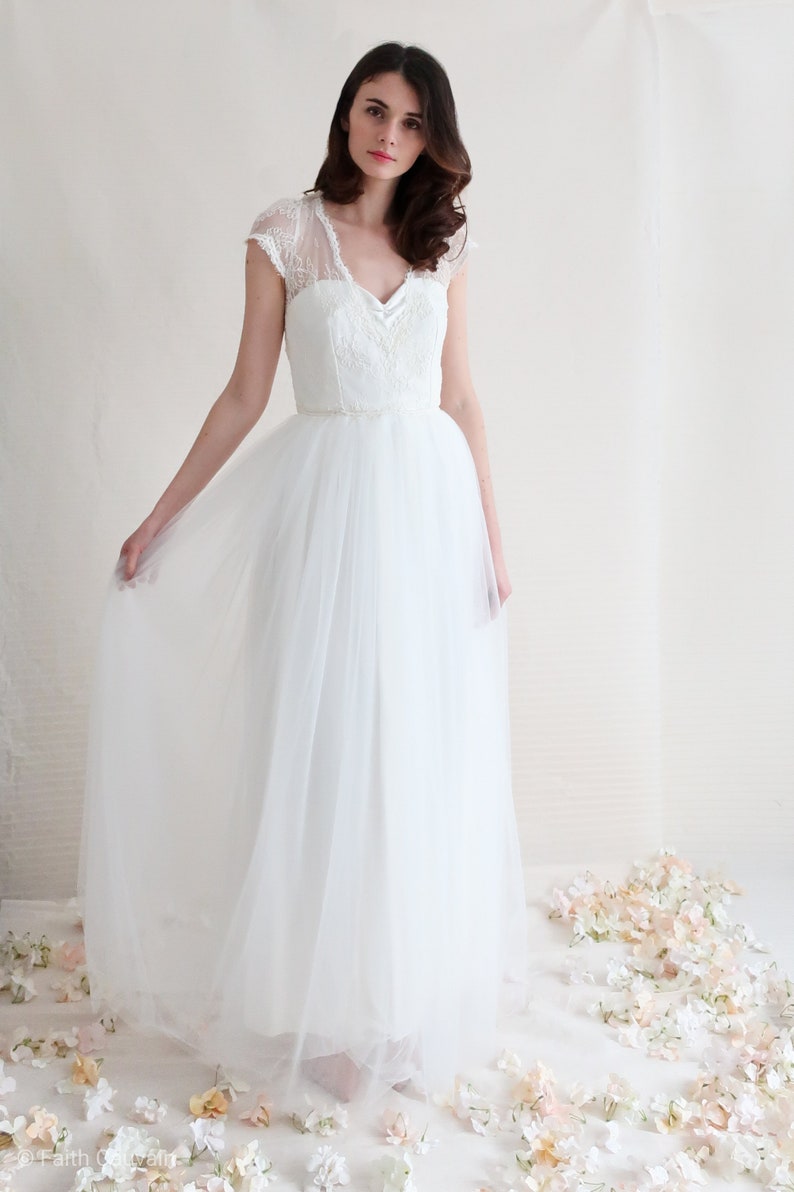 Robe mariée tulle dentelle Faith Cauvain