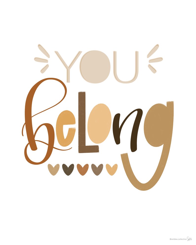 Physical Print You Belong Poster Elementary Class Decor Etsy