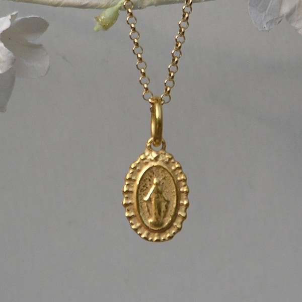 Kette, Madonna in Gold, kleine Madonna, Goldkette