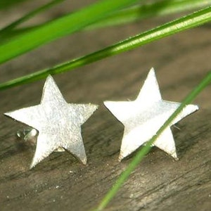 Star, Earrings, Plugs, Silver image 1