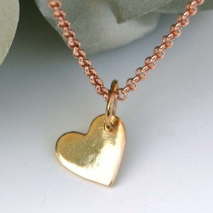 Necklace, heart in rose gold image 3