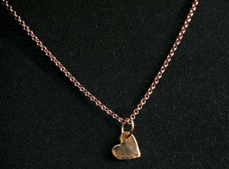 Necklace, heart in rose gold image 2